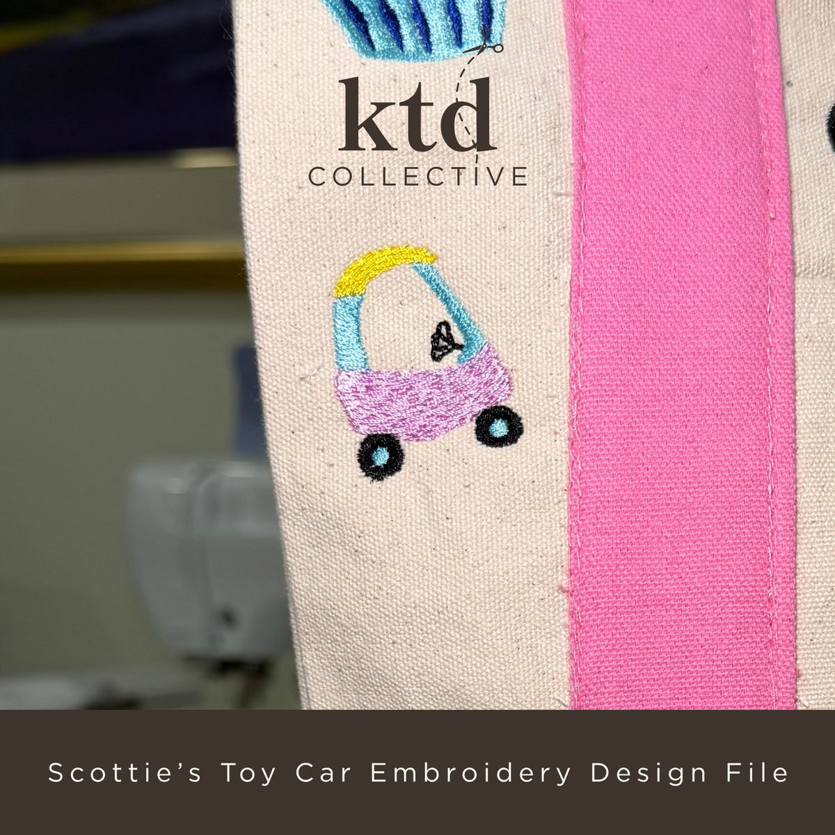 Scottie's Toy Car Embroidery Design