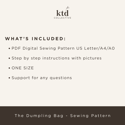 The Dumpling Bag Sewing Pattern