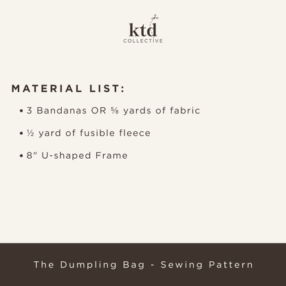 The Dumpling Bag Sewing Pattern